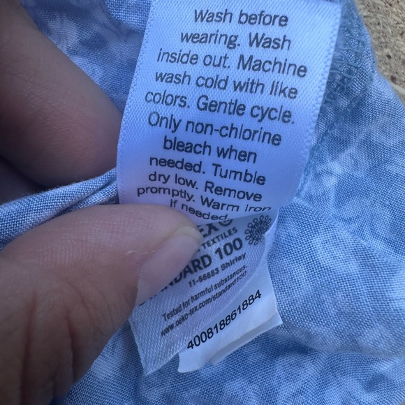 Croft & Barrow Blue Maxi A-Line Skirt with Smocked Detail Size XL - Picture 3 of 8